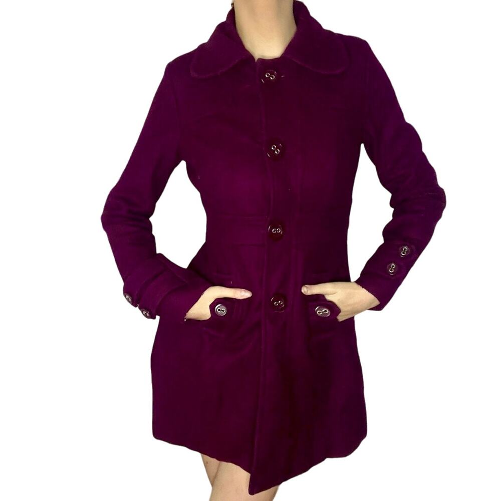 Anthropologie Tulle Purple Coat Size XS